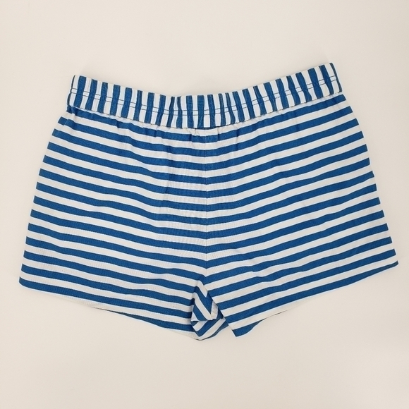 𝅺j. Crew Factory Blue Striped Pull On Shorts with Side Pockets, Size 8 - Picture 3 of 6